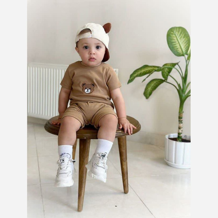 رامپر خرسی پارچه کبریتی پنبه
